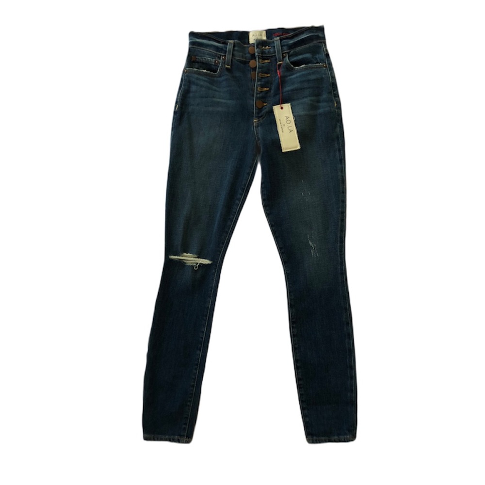 ALICE + OLIVIA Good High Rise Distressed Skinny - Picture 3 of 5